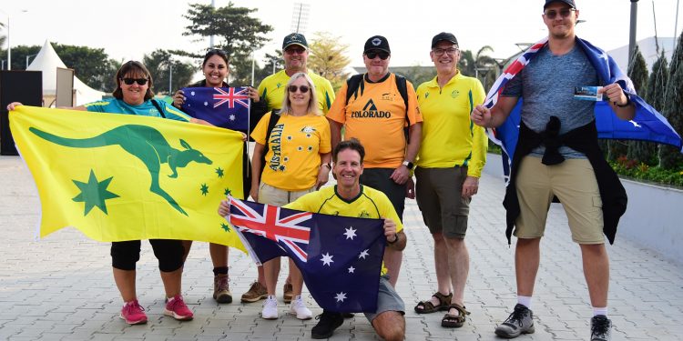 Australian fans at hockey world cup