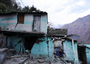 Damaged homes of Joshimath