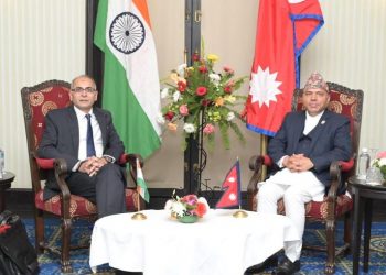 Foreign Secretary Vinay Mohan Kwatra met his Nepalese counterpart Bharat Raj Paudyal