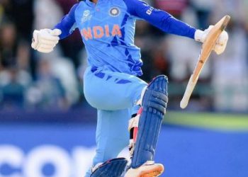 Jemimah Rodrigues celebrating after winning the match against Pakistan at Women's T20 WC (Image: BCCIWomen/Twitter)