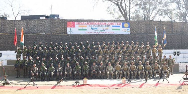 Indo-Uzbek Military Exercise Dustlik's Fourth Edition (Image: PIB_India)