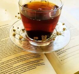 Tea with book