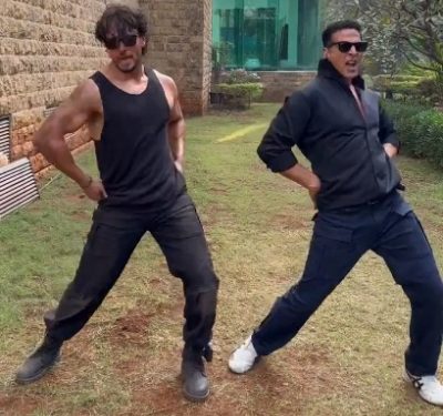 Tiger Shroff dances to 'Main Khiladi' from 'Selfiee' with Akshay Kumar