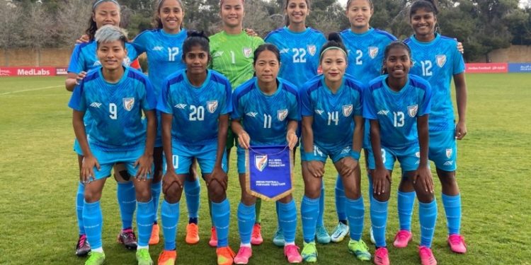 Football: Indian women go down 1-2 to Jordan in first friendly. (Credit : AIFF)