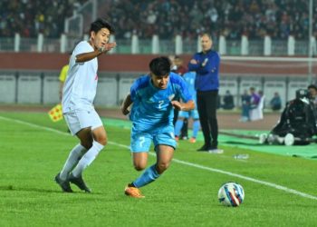 Anirudh Thapa during the opening match Tri Nation Football Championships against Myanmar (Image: IndSuperLeague/Twitter)