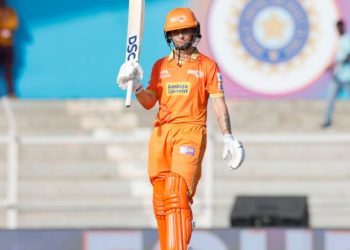 Ashleigh Gardner's quick 60 off 39 balls helped Gujarat Giants set a total of 178 on board against UP Warriorz (Image: GujaratGiants/Twitter)