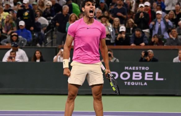 Carlos Alcaraz outplays Felix Auger-Aliassime, books his spot in the Indian Wells Masters semifinals (Image: atptour/Twitter)