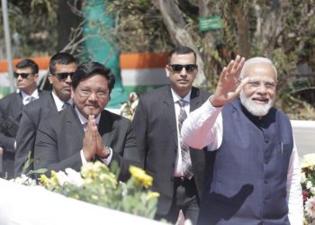 PM Modi attends swearing-in ceremony of Conrad Sangma as Chief Minister of Meghalaya (Image: SangmaConrad/Twitter)