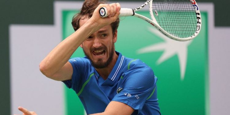 Daniil Medvedev moves into the semis of Indian Wells Masters after beating Frances Tiafoe (Image: TheTennisLetter/Twitter)