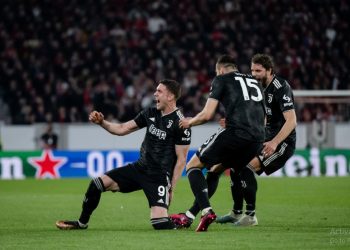 Dušan Vlahović scores as Juventus beat Freiburg in the second leg of round-16 of UEFA Europa League (Image: 90min_Football/Twitter)