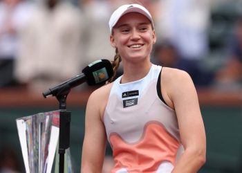 Elena Rybakina beats Aryna Sabalenka in the final of Indian Wells Masters (Image: TheTennisLetter/Twitter)