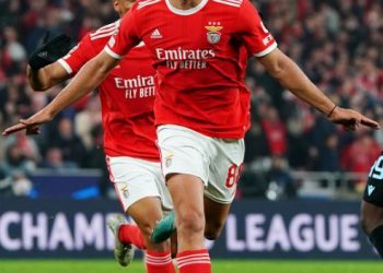 Gonçalo Ramos hits the score sheet as Benfica defeat Club Brugge in second leg of round-16 match of Champions League (Image: FIFAWorldCup/Twitter)