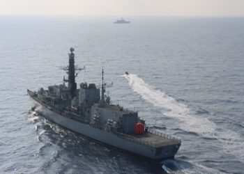 INS Trishul with Royal Navy's HMS Lancaster during joint naval exercise 'Konkan' (Image: indiannavy/Twitter)