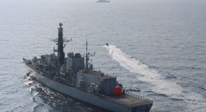 INS Trishul with Royal Navy's HMS Lancaster during joint naval exercise 'Konkan' (Image: indiannavy/Twitter)