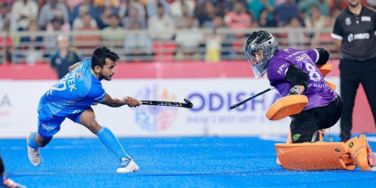 India beat Australia 4-3 in shoot-out at FIH Pro League (Image: TheHockeyIndia/Twitter)