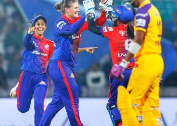 An all around performance by Delhi Capitals' star Jess Jonassen helps the team defeat UP Warriorz (Image: DelhiCapitals/Twitter)