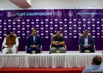 AIFF president Kalyan Chaubey announces that India is going to host the SAFF Championships 2023 (Image: kalyanchaubey/Twitter)
