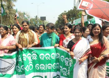 BJD, Women wing, LPG, Protest, Odisha