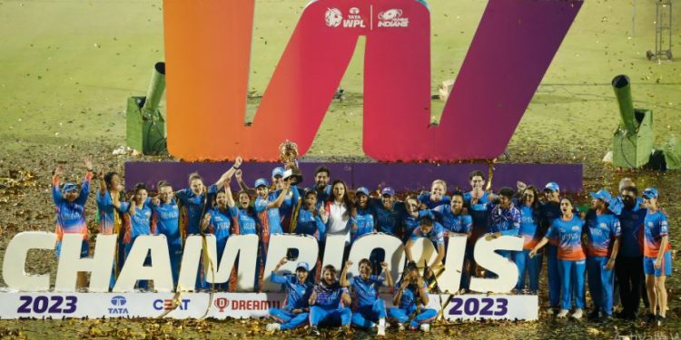 Mumbai Indians win the inaugural WPL 2023 (Image: wplt20/Twitter)