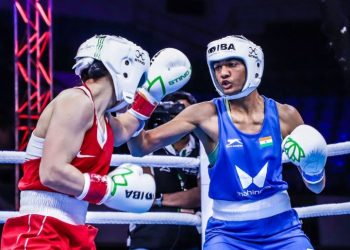 Nitu Ghanghas defeated Madoka Wada of Japan secured a semifinal berth at the IBA Women's World Boxing Championships (Image: Twitter)