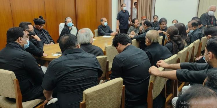 Congress led opposition parties meeting on issue od Rahul Gandhi's disqualification as MP of Lok Sabha