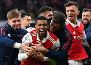 Late goal by Reiss Nelson helps Arsenal register win over Bournemouth (Image: Twitter)