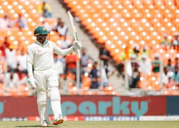 Usman Khawaja scores his 14th Test century on Day 1 of Ahmedabad Test (Image: WisdenIndia/Twitter)