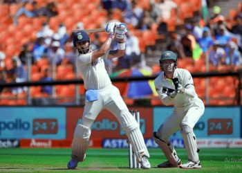 Virat Kohli in action on day four of Ahmedabad Test (Image: Twitter)