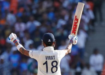 Viratr Kohli ends his 3 years long wait for Test century at Motera (Image: Twitter)