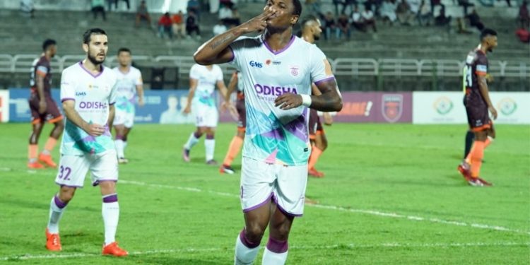 Club Playoffs: Diego Mauricio's hat-trick helps Odisha FC win 3-1, qualify for AFC Cup Group Stage .(photo:AIFF)