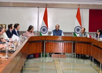 EFTA parliamentary delegation meets Lok Sabha speaker Om Birla (Image: ombirlakota/Twitter)