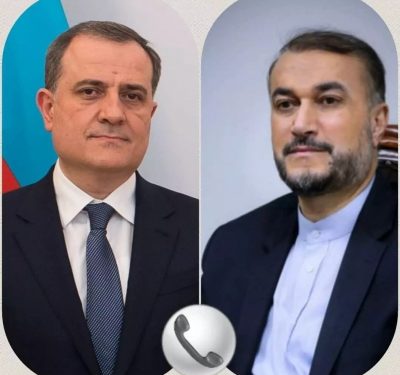 Iranian, Azerbaijani FMs discuss issues in bilateral ties over phone