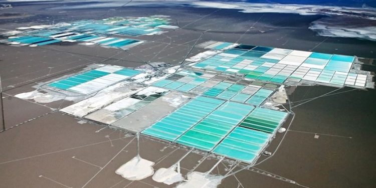 Evaporation ponds in Atacama’s Salt Flat, Chile. (Courtesy: SQM)