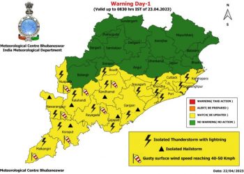 Odisha weather April 22
