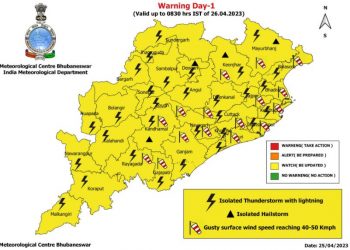 Odisha weather April 25