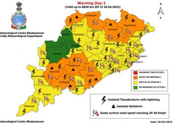 Odisha weather April 29