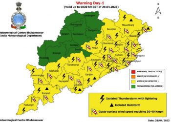 Odisha weather yellow warning
