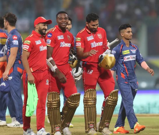 Raza, Curran shine as PBKS beat LSG by two wickets Lucknow: Sikandar Raza slammed his maiden IPL fifty after an impressive show by his side's bowling unit as Punjab Kings beat Lucknow Super Giants by two wickets in a last-over finish here Saturday. Invited to bat, captain KL Rahul smashed his first fifty of this IPL season but Punjab Kings roared back with timely wickets to restrict the Lucknow side to a modest 159 for eight. Chasing 160 for a win, Zimbabwean Raza, who also picked a wicket with his spin bowling, cracked a 41-ball 57 to keep PBKS in the hunt after Matthew Short's 22-ball 34. Once he was holed out in the 18th over off Ravi Bishnoi, Shahrukh Khan (23 not out) completed the job, knocking off the final runs with a boundary. Raza hit four boundaries and three sixes in his match-winning knock. On a two-paced wicket, KL Rahul displayed great composure en route his 56-ball 74 as he added 53 and 48 runs with Kyle Mayers (29) and Krunal Pandya (18) for the first and third wickets respectively. However, LSG couldn't finish things with a flourish as they lost four wickets for 48 runs in the last five overs, with Sam Curran picking up three of those. Kagiso Rabada (2/34), Arshdeep Singh (1/22), Harpreet Brar (1/10) and Sikandar Raza (1/19) were also among wickets. Defending the total, pacer Yudhvir Singh made a sensational debut, dismissing fellow debutant Atharva Taide (0) and Prabhsimran Singh (4) -- who replaced Rahul Chahar as impact sub -- in his first two overs to reduce PBKS to 17 for 2. Matthew Short looked in good nick, slamming three boundaries off Avesh Khan, before producing two hits to the fence off Yudhvir. Krishnappa Gowtham, who replaced Kyle Mayers as impact sub, too, was smacked for a six by Short but the spinner had the batter caught by Stoinis as Punjab slumped to 45 for 3 in 6 overs. Raza then took the onus on himself as he and Harpreet Singh Bhatia (22) added run-a-ball 30 before Pandya broke the stand, holing out the former at deep backward square. Raza exploded in the 13th over, clobbering two successive sixes and a four off Pandya to pile up 17 runs. However, KL Rahul produced a sensational effort to get rid off Jitesh Sharma, while Ravi Bishnoi, introduced after 14 overs, got rid off Curran (6) before accounting for Raza to raise hopes of an upset. Needing 21 in 13 balls, Shahrukh sent Woods sailing for a maximum, while Brar too picked up a four to bring down the required runs. Earlier, Rahul and Mayers provided LSG a flying start with the burly left-handed West Indian being the aggressor initially. While Rahul dealt in boundaries, Mayers dealt in maximums. Mayers blasted Mathew Short over deep backward square leg and followed it up with a backward punch for another six over covers off Sam Curran before depositing Rabada into the stands as LSG raced away to 40 for no loss in the powerplay. With the pitch offering a bit of grip and turn, Curran, who led PBKS in place of an injured Shikhar Dhawan, brought in the spinners. Harpreet Brar soon removed Mayers, who was holed out to deep backward square leg in the eighth over, while Raza trapped Deepak Hooda (2) as LSG slipped to 62 for 2. Rahul then combined with Pandya to take LSG past the 100-mark before Rabada returned to dismiss the latter in the 15th over. Two balls later, star of last match Nicholas Pooran too fell while looking for a big hit with Shahrukh Khan taking the catch. Marcus Stoinis, however, got going from the start, slamming Rahul Chahar for back-to-back sixes, while KL Rahul then cut Rabada for a maximum as LSG reached 138 for 4 in 17 overs. However, the hosts didn't get the final push as Curran earned the wicket of Stoinis after winning a video referral following a faint nick off the batter's gloves. Arshdeep Singh then struck with his knuckle ball, removing Rahul, who was holed out at long-on, while Shahrukh Khan once again picked up a well-judged catch to get rid of Yudhvir Singh. PTI IPL, PBKS, LSG
