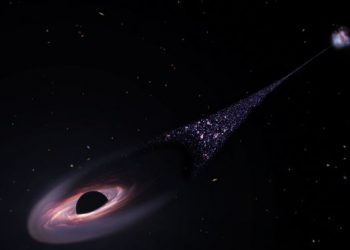 Runaway supermassive blackhole illustration
