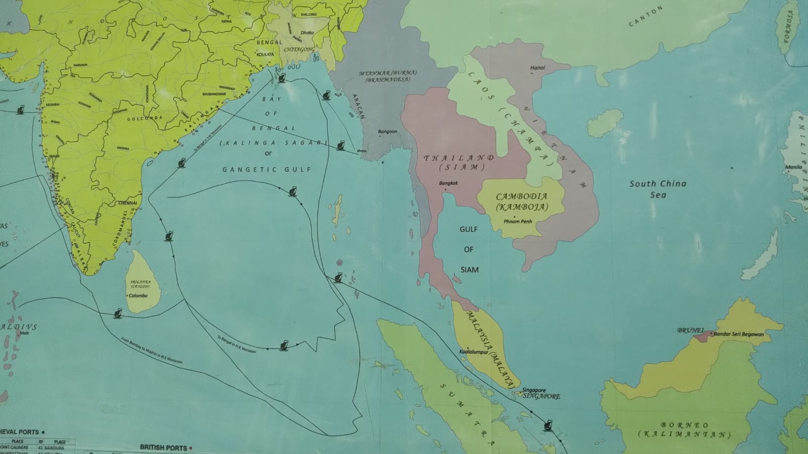 Trade routes to Suvarnabhumi