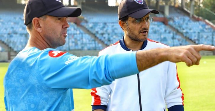 DC's director of cricket Sourav Ganguly with coach Ricky Ponting (Image: DelhiCapitals/Twitter)