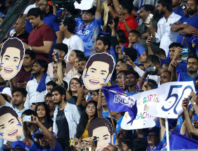 Tendulkar cuts cake to celebrate 50th birthday at Wankhede during MI vs PBKS Mumbai: Cricket icon Sachin Tendulkar's 50th birthday was Saturday celebrated two days early during the Indian Premier League clash between Mumbai Indians and Punjab Kings at his home ground Wankhede Stadium here. Tendulkar, who had said that reaching 50 was his 'slowest half-century', cut a cake near the Mumbai Indians' dugout during the second strategic break in the first innings. The Mumbai Indians franchise, for whom Tendulkar played for all his six years in the IPL from 2008-2013, made arrangements to celebrate the occasion. More than 30,000 fans at the Wankhede Stadium were provided with Tendulkar face masks. The batting legend wore jersey No. 10 for India and Mumbai Indians, and after the 10th over of Punjab Kings' innings, the stadium was reverberated with the familiar chant of ‘Sachin… Sachin'. “Sachin made the no 10 jersey iconic in cricket and this year will mark 10 years to the last match he played for India, which had come at the Wankhede Stadium. On that occasion, Saturday will be all about celebrating the glorious career of the highest run getter of all time and India's most capped Test and ODI player,” the franchise said earlier in a release. Additionally, outside the Garware Pavilion, a large replica of Tendulkar's No. 10 jersey was kept for fans to click photos. PTI Sachin Tendulkar