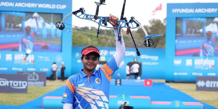 Archery World Cup: India's Jyothi Surekha Vennam wins individual and compound mixed team gold(pic credit: SAI Media)