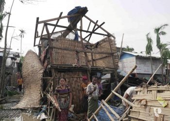 A view of the damage caused by Cyclone Mocha in Sittwe, Myanmar in this handout image released May 17, 2023. Partners Relief and Development/Handout via REUTERS    THIS IMAGE HAS BEEN SUPPLIED BY A THIRD PARTY. NO RESALES. NO ARCHIVES. MANDATORY CREDIT     TPX IMAGES OF THE DAY