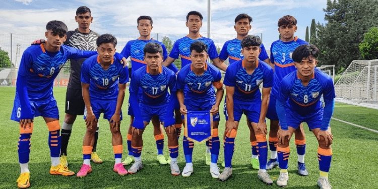 Spain tour: India U-17 fight back to hold Real Madrid U-17 to 3-3 draw.(photo:aiff)
