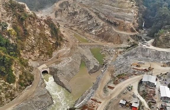 Construction of Arun-III Hydroelectric Project on Arun river in Nepal by India's Satluj Jal Vidyut Nigam Limited