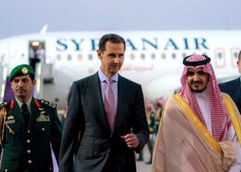 Syrian Bashar al-Assad arrives to Saudi Arabia for Arab league summit (Image: Reuters/Twitter)