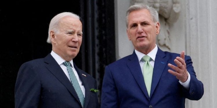 US President Joe Biden and House Speaker Kevin McCarthy (Image: Reuters)