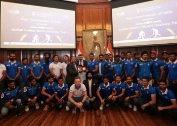 Indian High Commission in UK hosts Indian National Hockey Men's team (Image: TheHockeyIndia/Twitter)