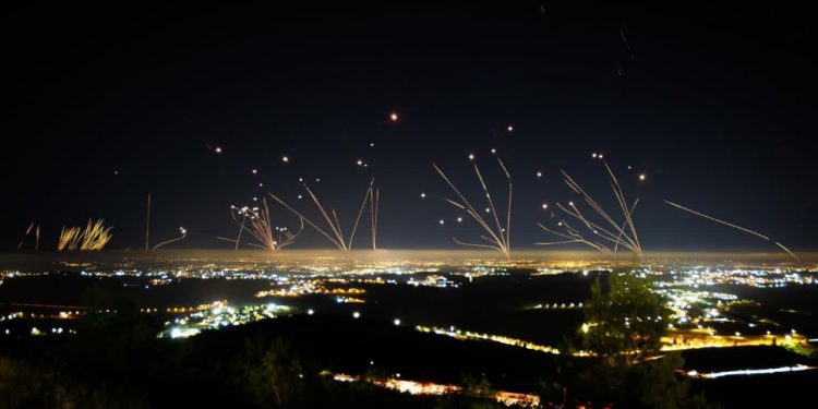 Israel's Iron Dome Defence System intercepting Hamas' missiles (Image: Israel/Twitter)